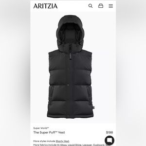 Aritzia The Super Puff vest! Non-smoking, no pets household.
